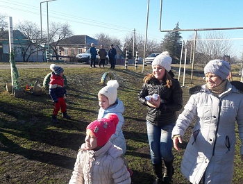 Зимние забавы в селе Кулешовка